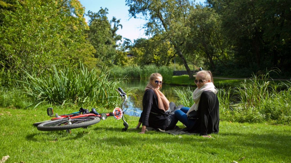 S1 a person sitting at a park